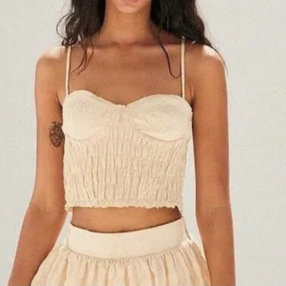 NWT Zara gingham crop top size medium